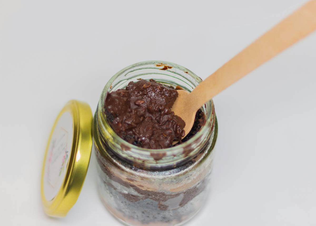 Close-up of glowing skin after using diy body scrub organic